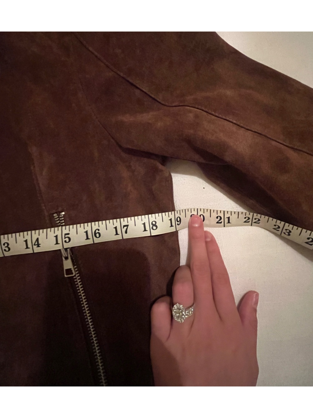 Zara Brown Suede Zip-Front Jacket - Picture 4 of 10